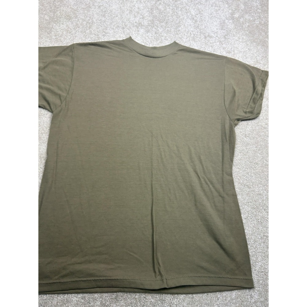 SKILCRAFT‎ Shirt Mens Large Green Crewneck Short Sleeve Military Undershirt Tee